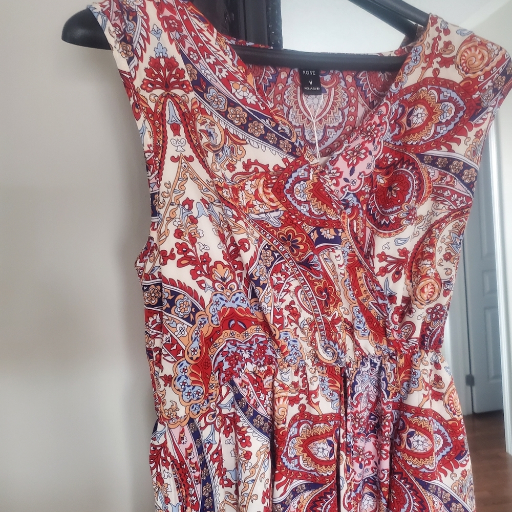 Paisley bohemian print summer dress - Picture 2 of 3